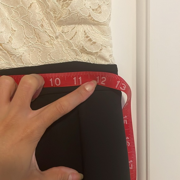 Express- white lace faux wrap jumpsuit w/pockets - Picture 13 of 14